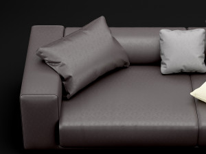 corner leather sofa Modelo 3D