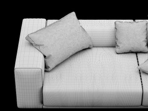 corner leather sofa Modelo 3D