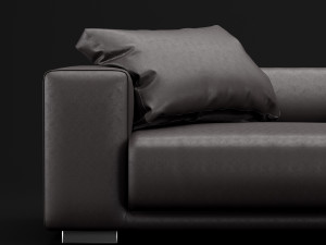 corner leather sofa Modelo 3D