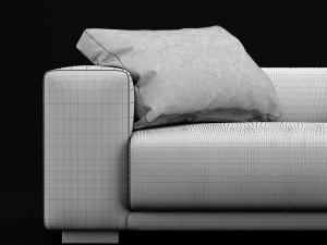 corner leather sofa Modelo 3D