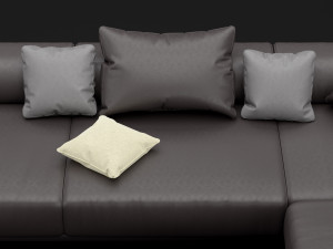 corner leather sofa Modelo 3D