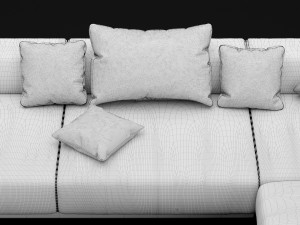 corner leather sofa Modelo 3D
