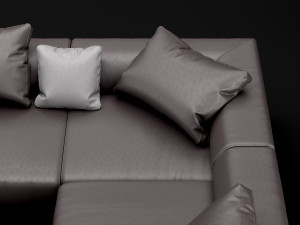 corner leather sofa Modelo 3D