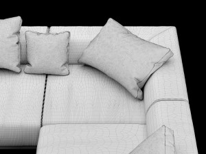 corner leather sofa Modelo 3D