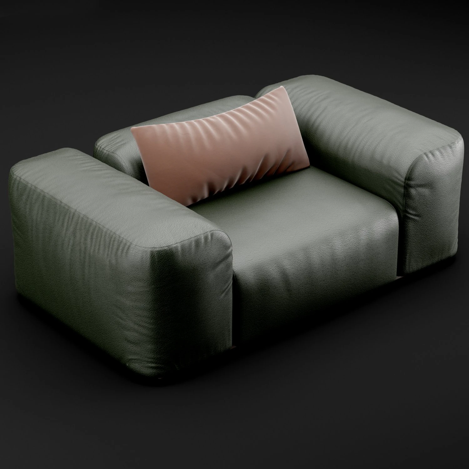 leather armchair 3D Model .c4d .max .obj .3ds .fbx .stl .blend 