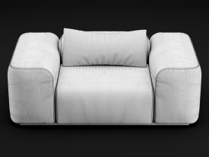 leather armchair 3D Model