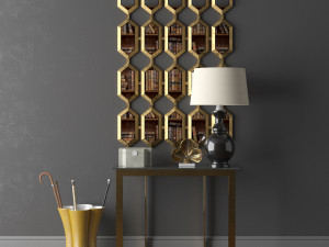 console whith decor 3D 모델