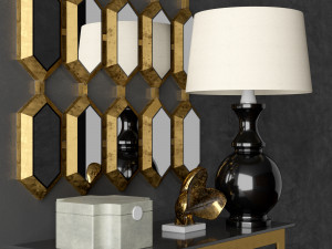 console whith decor 3D Model