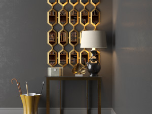 console whith decor 3D Model