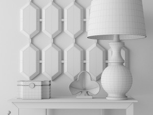 console whith decor 3D Model