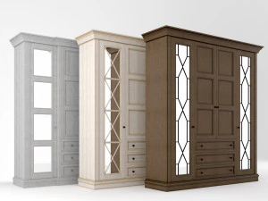 drewniana szafa Model 3D