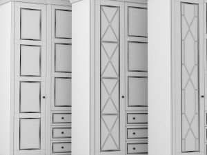wood warderobe 3D Model