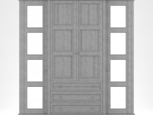 wood warderobe 3D Model