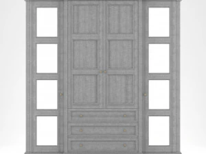 wood warderobe 3D Model