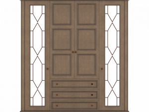 wood warderobe 3D Model