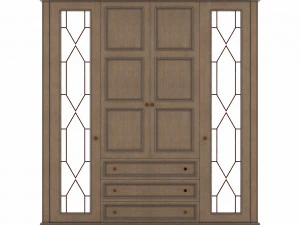 wood warderobe 3D Model