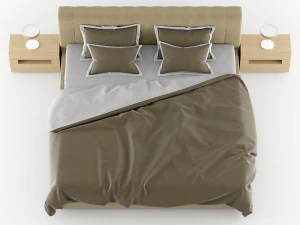 モダンなベッド 1 3Dモデル