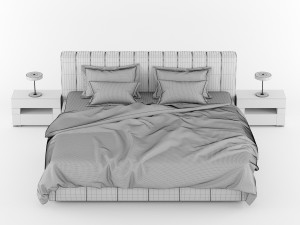 modern bed 1 3D मॉडल