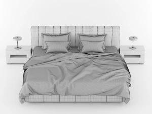 modern bed 1 3D Model