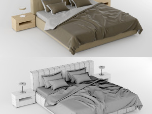 modern bed 1 3D मॉडल