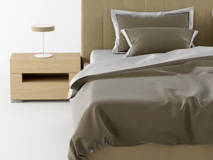 modern bed 1 3D Model