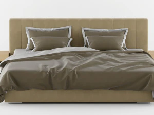 modern bed 1 3D Model
