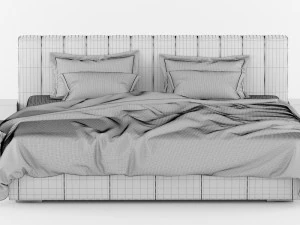 modern bed 1 3D Model