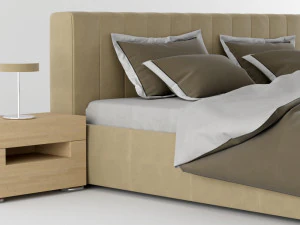 modern bed 1 3D Model