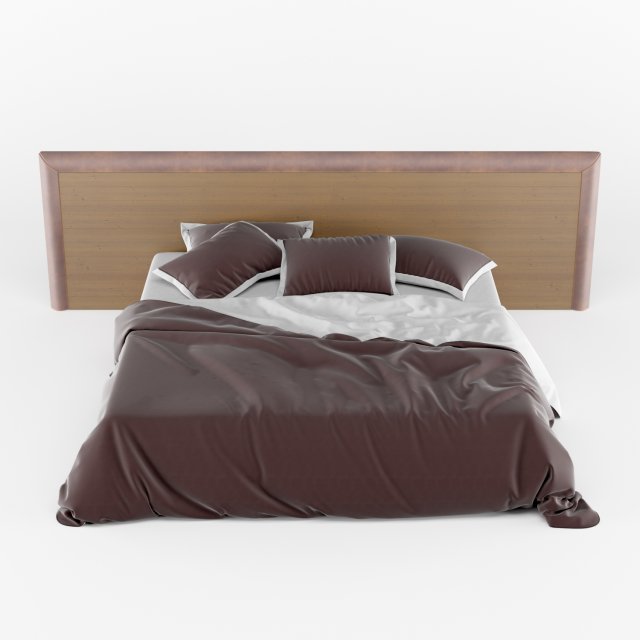 modern bed 2 3D Model .c4d .max .obj .3ds .fbx .stl .blend 