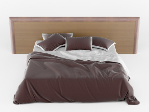 modern bed 2 3D Model