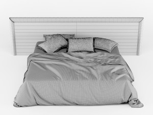 modern bed 2 3D Model