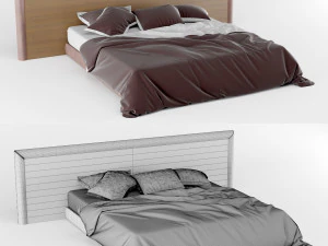 nowoczesne ł&oacute;żko 2 Model 3D