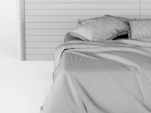 nowoczesne ł&oacute;żko 2 Model 3D