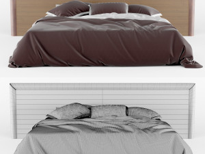modern bed 2 3D Model