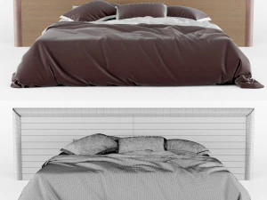 nowoczesne ł&oacute;żko 2 Model 3D