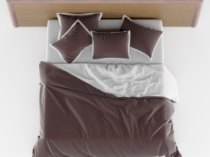 modern bed 2 3D Model
