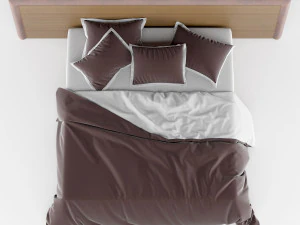 nowoczesne ł&oacute;żko 2 Model 3D