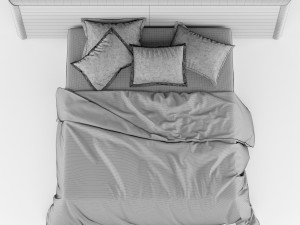 modern bed 2 3D Model