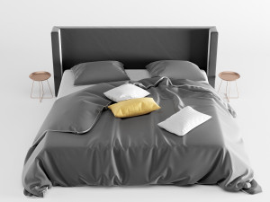 modern bed 3 3D Model