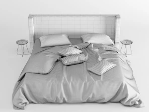 modern bed 3 3D Model