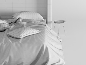 modern bed 3 Model 3D