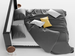 modern bed 3 3D Model