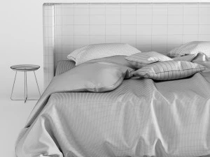 modern bed 3 3D Model