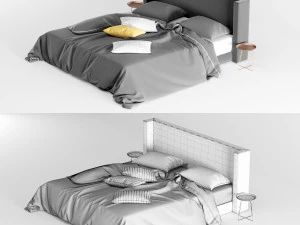 modern bed 3 3D Model