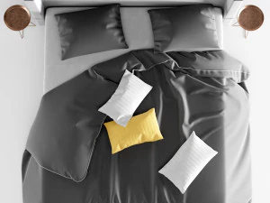 modern bed 3 3D Model