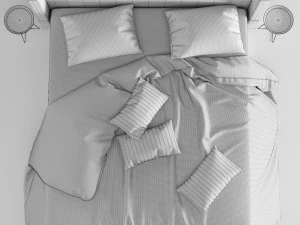 modern bed 3 3D Model