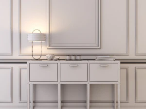 console table whith decor 3D Model