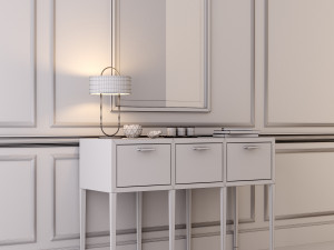 console table whith decor 3D Model