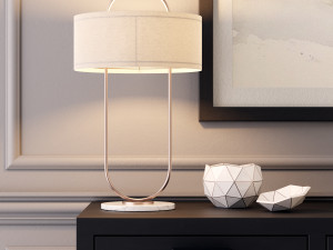 console table whith decor 3D Model