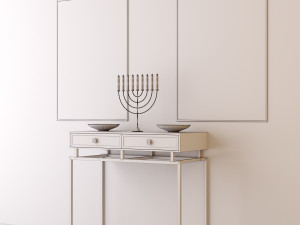 console table whith decor 6 3D मॉडल